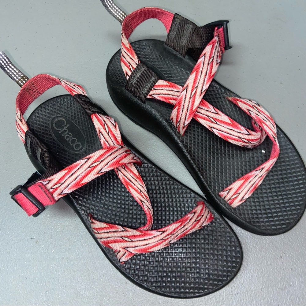 Chaco Big Girl 4 coral black wide strap classic Sandals waterproof camp hiking